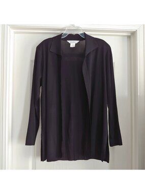 Exclusively Misook Women Blazer Open Front Office Work Minimalist Career Classic